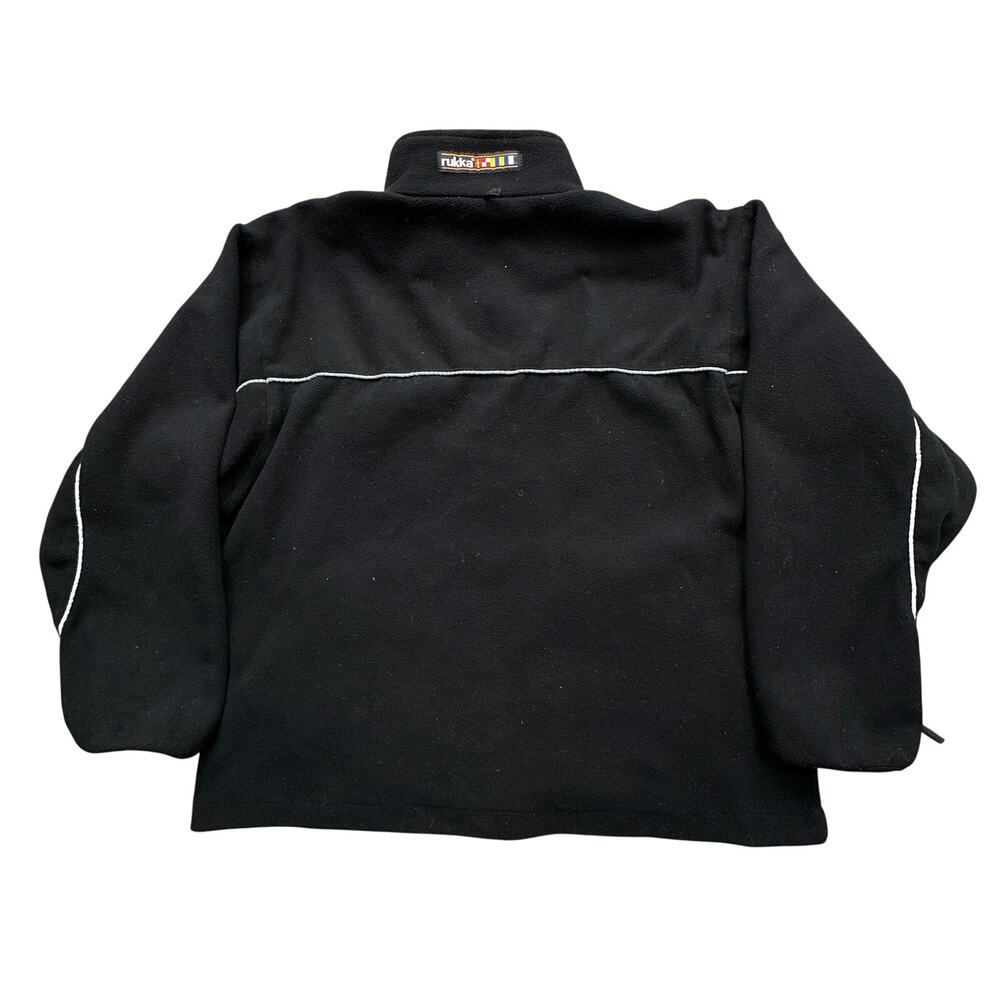 Vintage Rukka Fleece Full Zip Jacket Womens 14 Large Black Logo